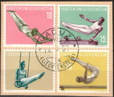 Liechtenstein 1957: Sport 4 Turnen Gymnastique Zu 297-300 Mi.353-356 Yv 315-318 ET-⊙ VADUZ 14.V.57 (Zumstein CHF 52.00) - Usati