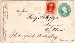 USA 1883, 2 C. Auf Ganzsache M. Federzug V. Plum Valley, Nebr. N. Württemberg - Otros & Sin Clasificación