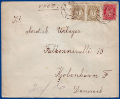 Norwegen 1919, Barkaker (Vf), Paar 1 öre+10 öre Auf Bf. N. Dänemark. #S813 - Lettres & Documents