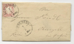 Bayern 1876, K1 Abensberg Auf Kl. Brief M. 10 Pf. M. WZ "weite Welle". #864 - Briefe U. Dokumente