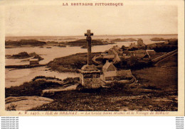 D22  ILE DE BREHAT  La Croix St Michel Et Le Village De Birlo - Ile De Bréhat