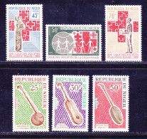 NIGER N°  220 à 222, 250, 251, 255 ** MNH Neufs Sans Charnière, TB (D2539) Sujets Divers - 1969-72 - Niger (1960-...)