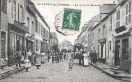 Saint Vaast La Hougue - La Rue Du Marché- A Lemaitre Peintre - Saint Vaast La Hougue