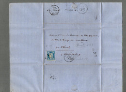 TB 4875 - 1873 - Lettre De M.DABIN & FROMAL à BREST Pour Vve CARRE - KERISOUËT, Maître De Forges, Le Vaublanc ( PLEMET ) - 1849-1876: Periodo Classico