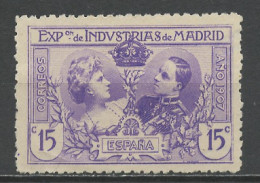 Espagne - Spain - Spanien 1907 Y&T N°237 - Michel N°237 Nsg - 15c Exposition De Madrid - Neufs