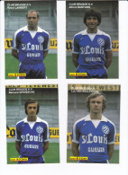 23 OUDE STICKERS CLUB BRUGGE : HAN GRIJZENHOUT, RAOUL LAMBERT, LEEKENS, MEEUWS, SÖRENSEN, BALINT, BIRGER JENSEN .... - Andere & Zonder Classificatie