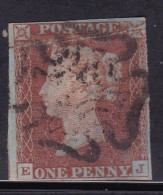 GB Victoria Penny Red Imperf -  Creased (EJ) - Used Stamps