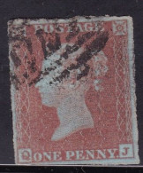GB Victoria Penny Red Imperf Good Used Untidy Reverse (QJ) - Used Stamps