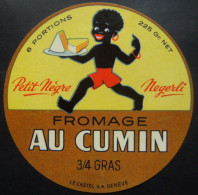 Etiquette Fromage Fondu - Le Bambin - 6 Portions Cumin Laiterie Le Castel S.A Genève - Suisse    A Voir ! - Kaas