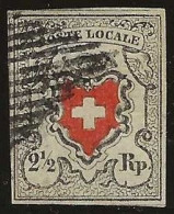 Schweiz   .   Yvert   . 16 (2 Scans)  .  Etwas Papier Auf Gummi  . 1850   .    O  .     Gestempelt - 1843-1852 Federal & Cantonal Stamps