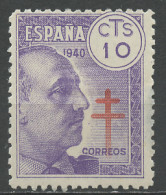 Espagne - Spain - Spanien 1940 Y&T N°705 - Michel N°884 (o) 10c œuvres Antituberculeux - Usados