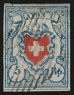 Schweiz   .   Yvert   . 14 (2 Scans)   . 1850  .    O  .     Gestempelt - 1843-1852 Federal & Cantonal Stamps