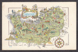 103753/ NORMANDIE, Carte Géographique Illustrée - Other & Unclassified