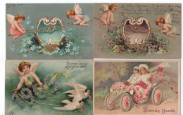 Lot De 20 Cartes Postales Anciennes - Circulé - Fantaisies - Enfants, Anges - 5 - 99 Cartes