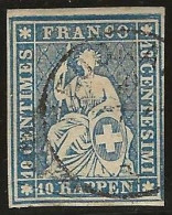Schweiz   .   Yvert   . 27 (2 Scans) .  Dickes Papier    . '54-'62  .    O  .     Gestempelt - Used Stamps