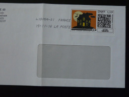 Chauve Souris Bat Maison Hantée Timbre En Ligne Montimbrenligne Sur Lettre (e-stamp On Cover) Ref TPP 5253 - Chauve-souris