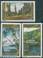 New Caledonia 1973 Landscapes 3v, Mint NH, Nature - Various - Water, Dams & Falls - Tourism - Unused Stamps