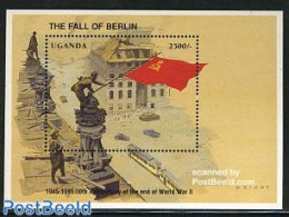 Uganda 1995 Fall Of Berlin S/s, Mint NH, History - Flags - Militarism - World War II - Militaria