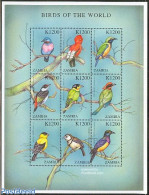 Zambia 2000 Birds 9v M/s (9x1200K), Mint NH, Nature - Birds - Zambia (1965-...)