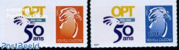 New Caledonia 2009 50 Years OPT 2v S-a, Mint NH, Nature - Birds - Unused Stamps