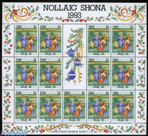 Ireland 1993 Christmas M/s (with 13 Stamps), Mint NH, Religion - Christmas - Ungebraucht