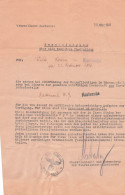 BESCHEINIGUNG  CERTIFICAT ETAT DE SERVICE SOLDAT WELSE LORENZ DELIVRE A KARLSRUHE EN 03/1945 - 1939-45