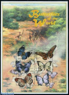 Zambia 2000 Butterflies 6v M/s, Acrea Zeteb, Mint NH, Nature - Butterflies - Zambia (1965-...)