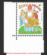 Czech Republic 2002 MNH ** Mi 335 Sc 3181 Adolf Born. St. Nicholas's Day. Plate Flaw. Tschechische Republik - Unused Stamps