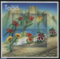 Togo 2000 Flowers 6v M/s, Mint NH, Flowers & Plants - Togo (1960-...)