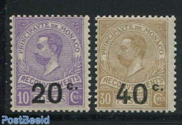 Monaco 1919 Postage Due 2v, Mint NH - Andere & Zonder Classificatie