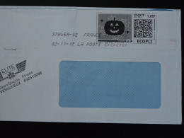 Araignée Spider Halloween Timbre En Ligne Montimbrenligne Sur Lettre (e-stamp On Cover) Ref TPP 5268 - Ragni