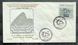 Envelope PVT 689 1997 Candidacy Rio De Janeiro Olympic Games CBC RJ 1 - FDC