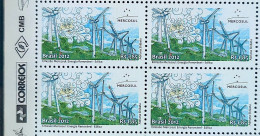 C 3219 Brazil Stamp Wind Renewable Energy 2012 Block Of 4 Vignette Correios - Ongebruikt