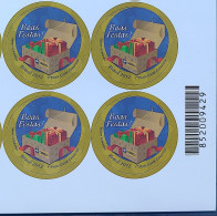 C 3233 Brazil Stamp Christmas Gift Box 2012 Block Of 4 Bar Code - Neufs
