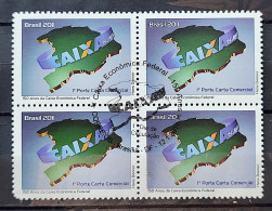 C 3078 Brazil Stamp Banco Caixa Econômica Federal Economy Map 2011 Block Of 4 CBC DF - Neufs