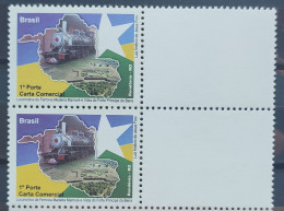 C 2926 Brazil Stamp Personalized Strong Train Rondonia 2009 Block Of 4 White Vignette - Nuovi