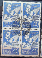 C 234 Brazil Stamp Children's Week Pediatrics Health 1947 Block Of 4 CPD RJ - Nuovi