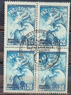 C 229 Brazil Stamp Inter-American Conference Map 1947 Block Of 4 CBC RJ 2 - Nuovi