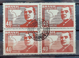 C 228 Brazil Stamp Visit Of The President Of Chile Map Diplomacy 1947 Block Of 4 CPD 1 - Nuovi