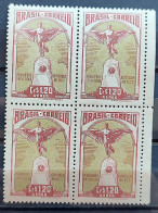 A 62 Brazil Stamp Monument Homage To Santos Dumont France 1947 Block Of 4 1 - Nuovi