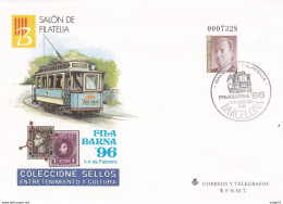 Spain - Stamped Stationery Cover 1996 Tramway Barcelona - Tranvie