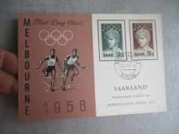 MELBOURNE OLYMPICS GAMES JEUX OLYMPIQUES  SAAR 1956 - Sommer 1956: Melbourne