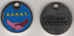 Jeton De Caddie A.C.H.A.T. JC NIZET 08 Ardennes - Trolley Token/Shopping Trolley Chip