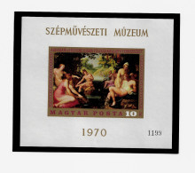 HUNGARY 1970 Paintings - IMPERF. MINISHEET MNH - (NP#140-P34) - Unused Stamps