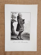 Pierre-Augustin Caron De Beaumarchais (1732 – 1799) Drammaturgo Acquaforte 1815 - Vor 1900