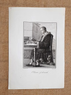 Oliver Goldsmith (1730 – 1774) Scrittore Acquaforte 1815 Batelli E Fanfani - Antes 1900
