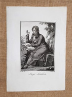 Luigi Lamberti (1759 – 1813) Poeta Acquaforte 1815 Batelli E Fanfani - Antes 1900