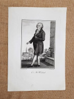Christoph Martin Wieland (1733 – 1813) Scrittore Acquaforte 1815 Batelli Fanfani - Vor 1900