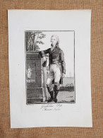 William Pitt Il Giovane (1759 – 1806) Politico Acquaforte 1815 Batelli E Fanfani - Antes 1900