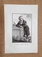 Giovanni Fantoni O Labindo (1755 – 1807) Poeta Acquaforte 1815 Batelli E Fanfani - Antes 1900
